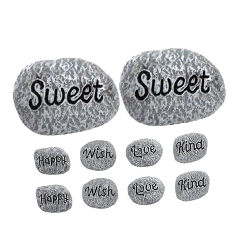 Toyvian 10piezas Adornos De Piedra De Pequeños Decoración para Jarrones Piedras para Jardín y Macetas Guijarros Decorativos Reutilizables