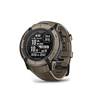 Garmin Instinct 2X Solar - Tactical Edition, Rugged GPS Smartwatch, Built-in Flashlight, Ballistics Calculator, Solar Charging Capability, Coyote Tan
