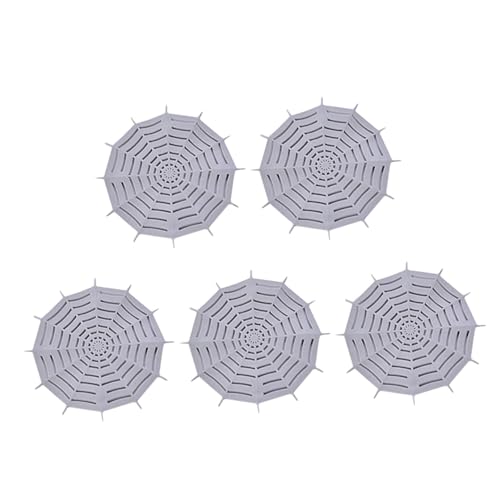 Filtro para desagüe de piso 5 piezas gris