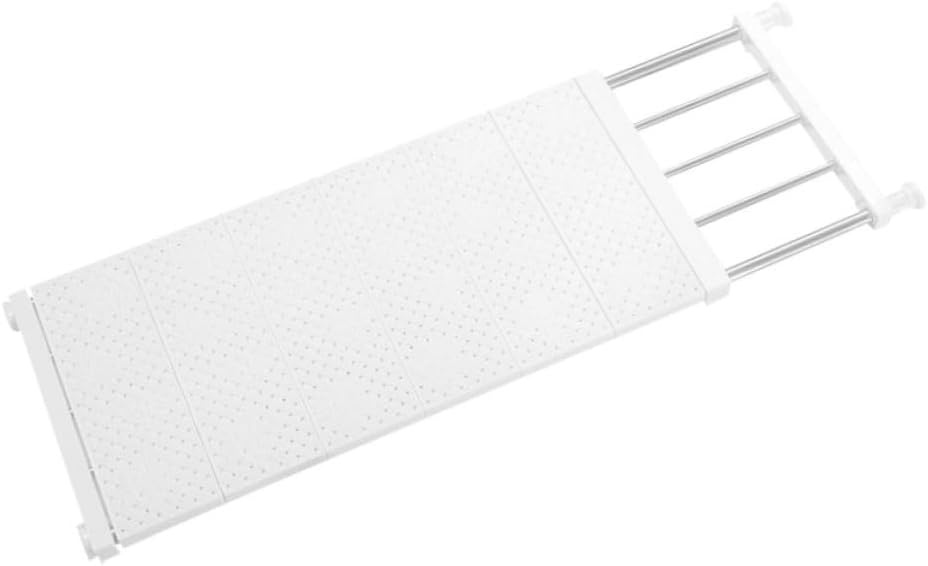 White Shelf Organizer Space Saving Container for Shoes and Accessories Bedroom Closet Extends Wide for Spaces