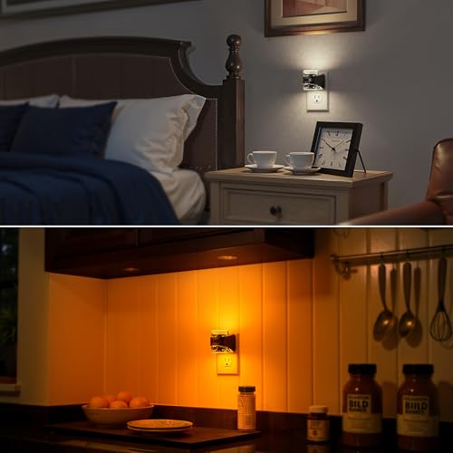 Image of Briignite Motion Sensor Night Light Bubble Night Lights Plug into Wall | Modern 5CCT Dimmable Nightlights, Dusk to Dawn Sensor Nightlight for Bathroom Bedroom Hallway Kitchen