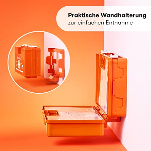 2x Erste Hilfe Kasten mit Inhalt nach neuer DIN 13157:2021 I Verbandskasten inkl. praktischer Wandhalterung, 5x Aufkleber & Plombe I Erste Hilfe Koffer für Betriebe, Einrichtungen & Zuhause - Image 4