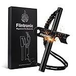 Flintronic Pedernal para Fuego Largo, Kits Encende...: 🔥 【Resistente y duradero】 El mango de madera proporciona un agarre excelente, el encendedor hecho de pedernal tiene una dureza única y el percutor de pedernal es fuerte y afilado. El iniciador de fuego es resistente al agua y al viento, como la herra...