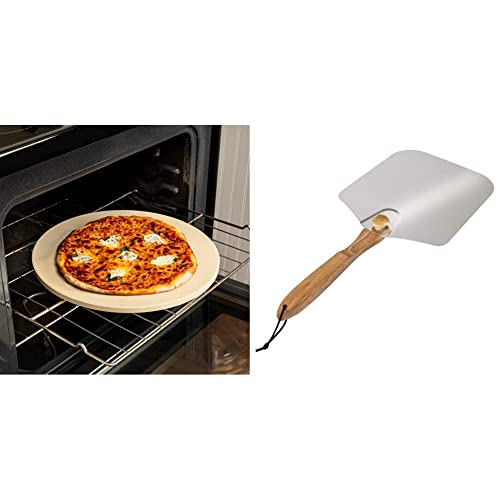 Honey-Can-Do 16' Round Pizza Stone + 12' x 14' Foldable Pizza Peel
