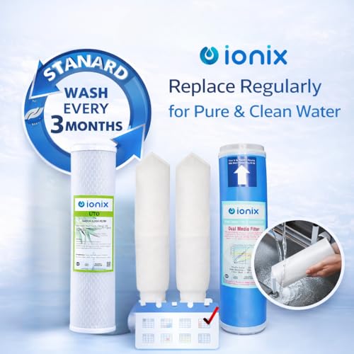 Image of IONIX Water Purifier Service Kit for Sky Tank Filtration System, Water Softener, 1 Year Service Kit for Sky Tank Filter, Replacement Cartridge Set for Effective Filtration (Multicolor, Pack of 1)