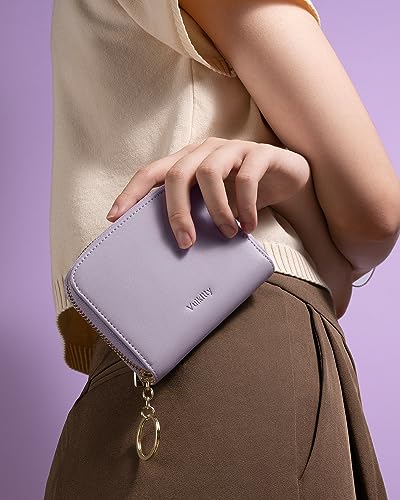 Vulkitty Wallet for ladies Purse Women RFID Blocking Trifold Compact Leather Card Case with ID Window and Zipper Coin Pocket - Image 6