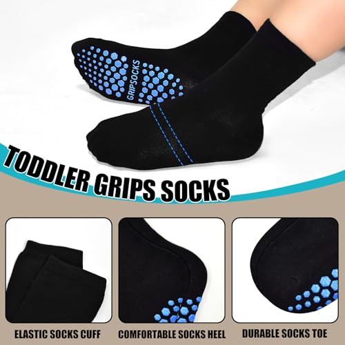 SkiBeaut 15 Pairs Toddler Socks, Kids Gripper Non Slip Toddlers Boy Girls Anti Skid Socks for 1-10 Years2