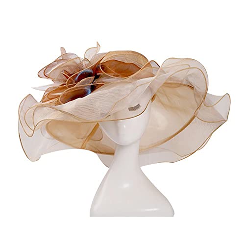 Chapeau de soleil mariage anti uv et elegant en organza