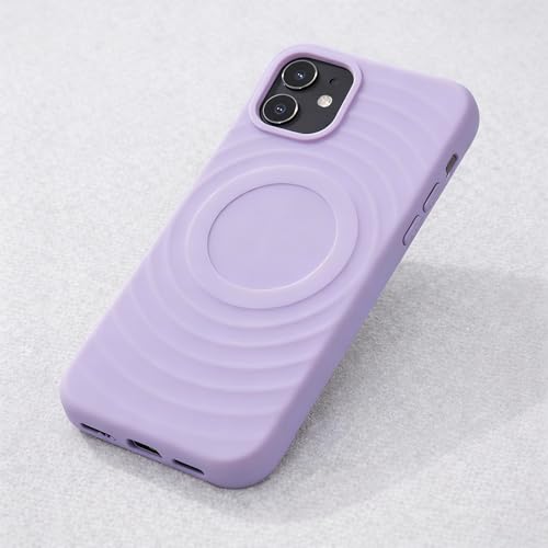 Image of amazon basics Shockproof Case for iPhone 11 | Ripple Pattern | Camera Protection | Protective Cover with Enhanced Grip & Wireless Charging Support - Light Purple