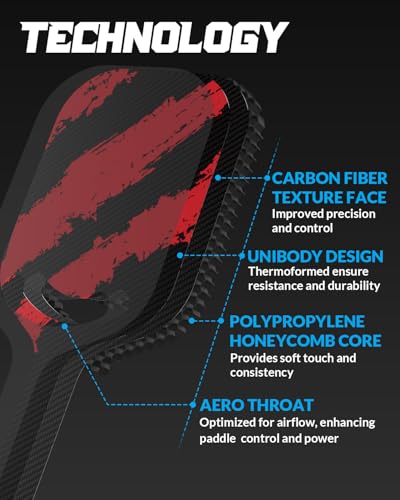 Warping Point Carbon Fiber Pickleball Paddle With Aero Throat thumb #2