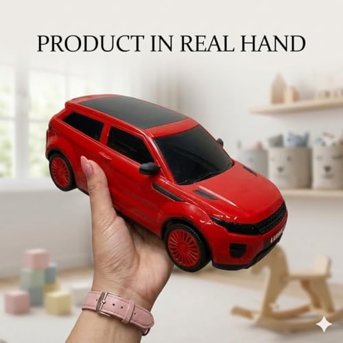 Image of Trenzo Big Size Toy Car for Kids | Friction Powered Push & Go Toy SUV Vehicle | Durable Non-Toxic Toys | Smooth Rolling Action Cars for Boys & Girls Age 3+ (Red)