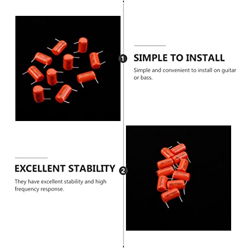 image for EXCEART 1 Set Orange Drop Film Capacitors P303 Guitar Guitar Tone Cap 