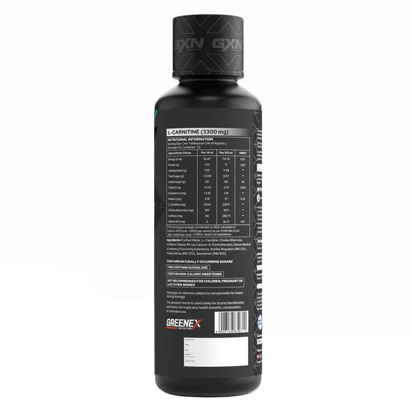 gxn l carnitine Greenex Nutrition (GXN) Liquid L-Carnitine 3300 mg | Cranberry and more GHK-Cu Copper Peptide 100mg face cleanser Color:TGG-01 Aspen Glow - Peach Gold Shimmer