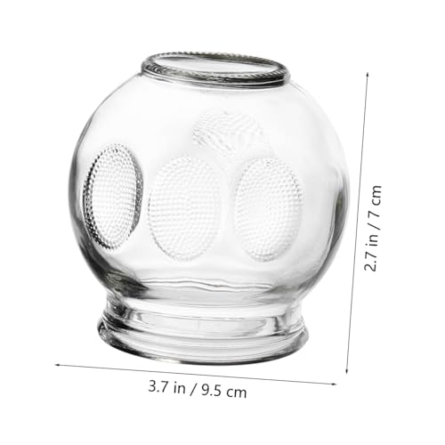 Set de 5 ventosas de vidrio para masaje en casa, ventosas de succión al vacío reforzadas para tratamiento de cupping, masaje linfático y anticelulítico miniatura 4