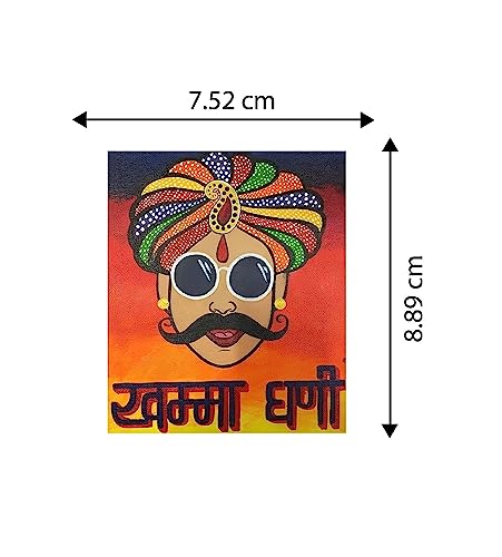 Image of Rajasthani India Souvenir Wooden Fridge Magnet for Kitchen and Office Decoration