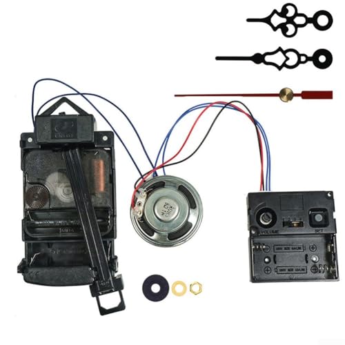 Kit de movimiento de reloj de péndulo con motor de cuarzo y módulo de timbre para montaje y reparación de relojes aficionados (B)