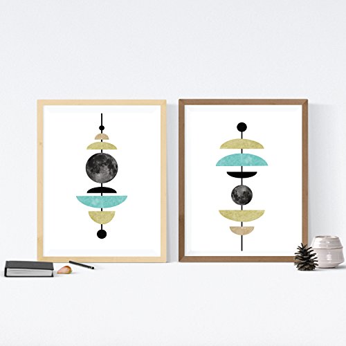 Nacnic - 2 Láminas Decorativas Unalome Astral - Póster Nórdico Minimalista para Decoración de Salón, Dormitorio, Habitación - Moderno y Abstracto