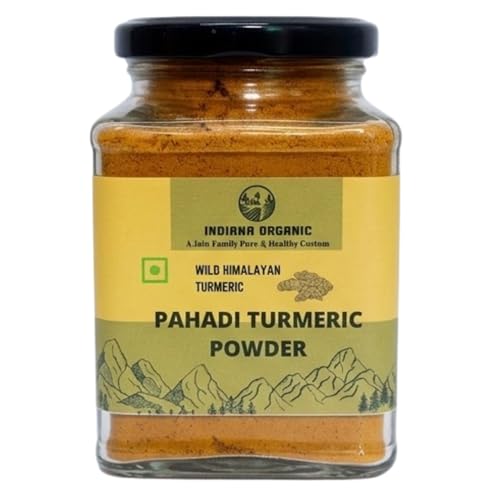 Indiana Organic Pahadi Wild Turmeric Powder (200g) - High Curcumi...