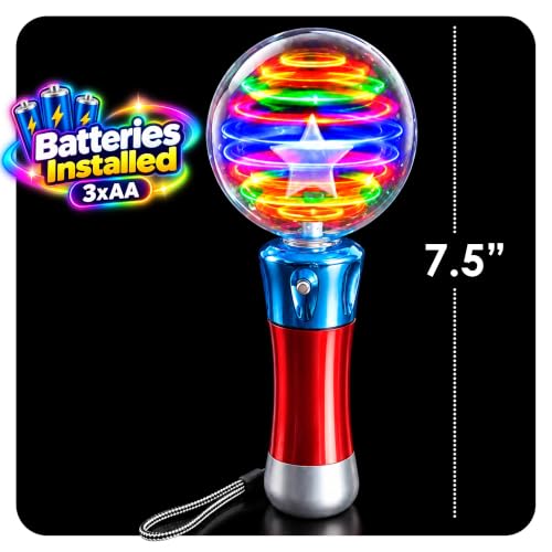 ArtCreativity Spinning Light Up Toy Magic Ball, Autism Sensory Kids Gift - Image 3
