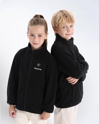 Image of Venustas Kids Heated Fleece Jacket with Battery Pack, Girls Youth Electric Heated Coat for Winter