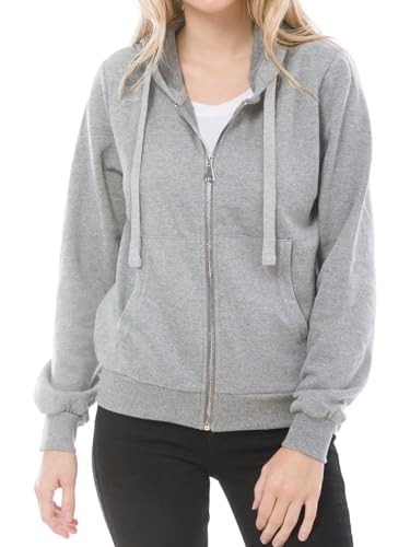 Design by Olivia Women's Fleece Zip Up Hoodie Long Sleeve Active Sweatshirt Jacket S-3X Plus Size4