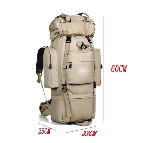 AK Mochila militar táctica 85L de moda Mochila escolar impermeable para estudiantes Correr táctica de gran capacidad Viaje de viaje de campamento, adecuado para hombres y mujeres,B