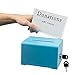 Adir Donation Box with Lock – Acrylic Suggestion Box with Slot, Ballot Lock Box with Sign Holder for Raffle, Tip Jar, Voting, Comments - Cash Donation Boxes for Fundraising (6.25x4.5x 4 Inches)
