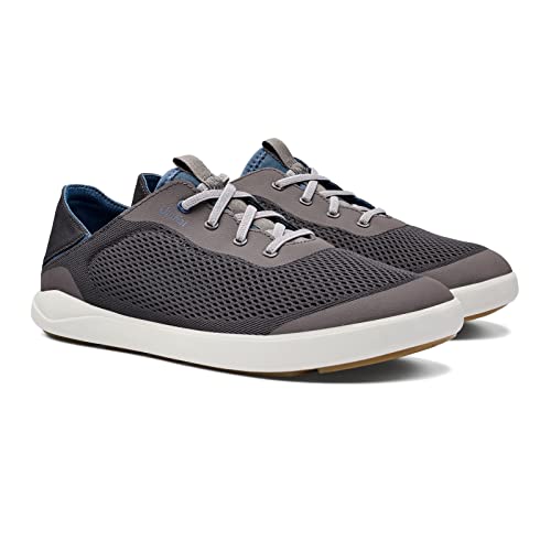 Image of OluKai Moku Pae Slip-On Men's Boat Shoes, Breathable Mesh Deck Shoes, Lightweight Water-Friendly Beach Sneakers for All-Day Comfort