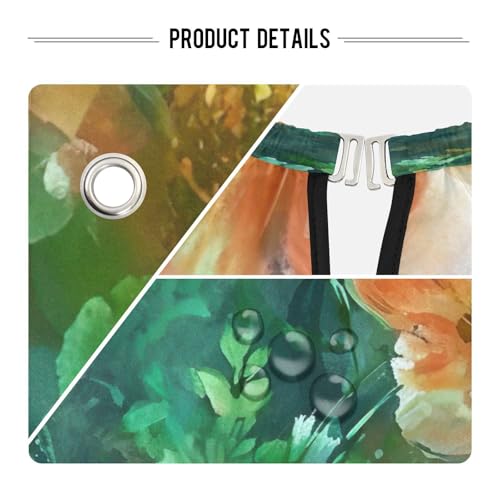 Capa profesional para cortar cabello Floral Green impermeable con cierre de broche ajustable para barbería y estilismo miniatura 4