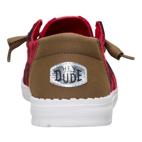 Image of HEYDUDE Wendy Buffalo Plaid | Women's Shoes | Women's Slip-on Loafers | Comfortable & Light-Weight