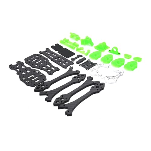 MARK5 5�C���` 225mm FPV�J�[�{���t�@�C�o�[�t���[���A�f�W�^�����A�i���O�V�X�e���p5mm�A�[���ɑΉ�(Green with print)