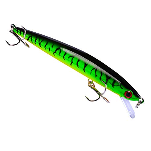 Señuelo de Pesca Señuelo de Cebo Artificial Señuelos de Pesca de plástico Señuelo de Lucio Señuelos de Pesca Muskie Swimbait Crankbait 11.2cm 9.1g WEIWEITOE