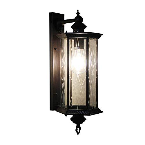 Lampe murale étanche extérieur en aluminium vintage pour porche et jardin rustique
