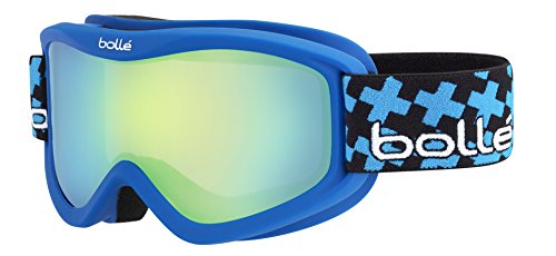 Bolle Volt Plus Goggles, Matte Blue Cross, Green Emerald Lens