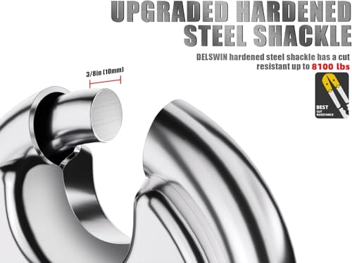 Image of 4 Digit Combination Disc Padlock, Silver, 4Pcs | Hardened Steel Shackle, For Sheds, Storage Unit, Gym and Fence
