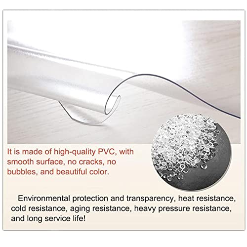 Protector de suelo de PVC transparente antideslizante e impermeable para escritorios 5