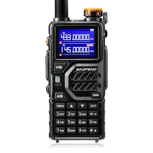 BAOFENG K5PLUS Radio amatoriale a tre bande a lungo raggio, UHF VHF 1,25 M Radio bidirezionale portatile da 10 W a tre potenze con banda aerea, batteria da 2500 mAh, 999 CH, copia di frequenza