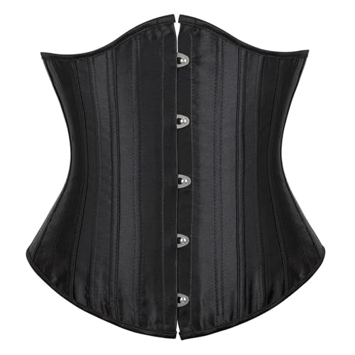 Corset solide avec baleines en acier en satin noble pour un maintien haute résistance