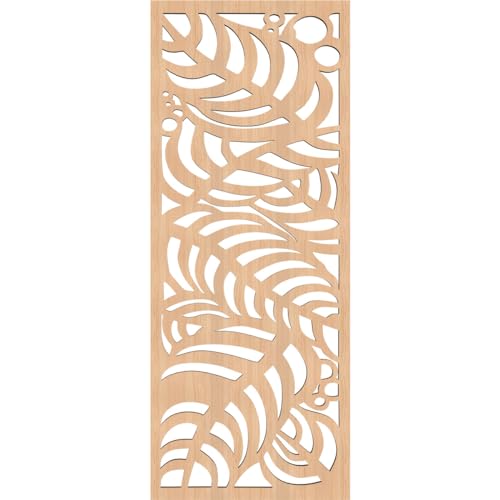 Image of 9 3 /8 inchW x 24 3 /8 inchH x 3 /8 inchT Mills Decorative Fretwork Wood Wall Panels, Hickory