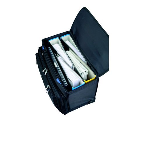 LIGHTPAK 46108 Businesstrolley Pioneer, Laptoptrolley für Notebooks, Koffer mit arretierbarem Teleskoptrolleysystem, Laptoptasche aus Polyester, Tasche mit 2 Skaterrollen, Trolley