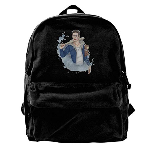 Fashion Casual Canvas BookbagH2o Delirious School Bacpack Lightweight Black Backpack