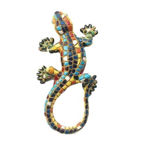 Imán decorativo 3D lagarto mosaico España 5x10.2 cm miniatura 1