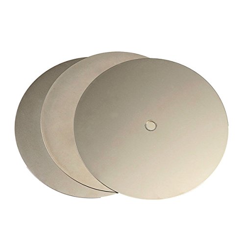 3pcs 8 Inch Diamond Coated Flat Lap Wheel 600/1200/2000 Grit Lapidary Grinding Polishing