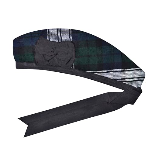 Image of Glengarry Cap-Traditional Scottish Hat, Acrylic Wool Tartan Glengarry hat, Kilts /Bagpipes Accessories