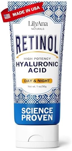 LilyAna Naturals Anti Aging Retinol Face Cream for Women – Wrinkle & Neck Cream for Firming, Retinol Moisturizer for Face with Hyaluronic Acid, Hydrating Night Cream for Fine Lines, Collagen Boost