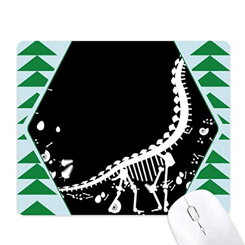 Tapis en caoutchouc antidérapant avec motifs os de dinosaures et végétation sauvage