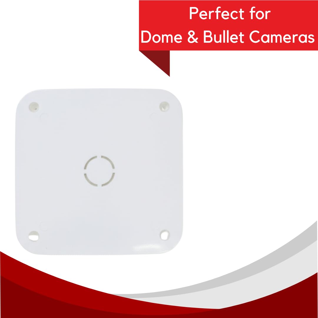 Hi-Plasst 2 Pieces of PVC CCTV Camera Junction Box 5x5 Inch – White Weatherproof Camera Box for Outdoor Use, Wall Mount CCTV Camera Box, Durable PVC Electrical Enclosure — Amazon image 2