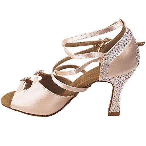 Very Fine Women's Ballroom Dance Shoes Tango Wedding Salsa Shoes S1004CCEB Comfortable Dance Shoes 2.5" [Bundle of 5]4
