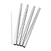 4 Stainless Steel Straws Big Straw Extra Wide 1/2" x 9.5" Long Thick FAT - CocoStraw Brand