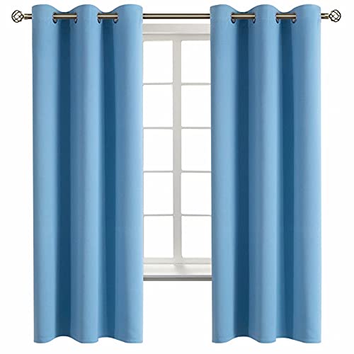 Image of BGment Room Darkening Curtains 63 Inches Long - Grommet Thermal Insulated Drapes Window Treatment Curtains for Bedroom, 2 Panels, 42 x 63 Inch, Sky Blue
